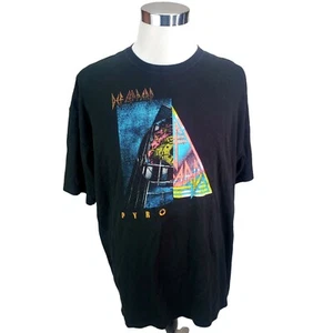 T-shirt uomo Def Leppard nera pirografica manica corta taglia XXL - Foto 1 di 5