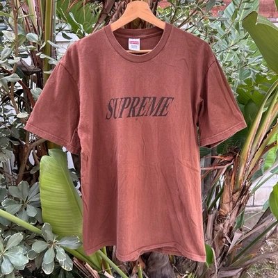 Supreme Brown Logo Tee L Made in USA - Image 1 of 4