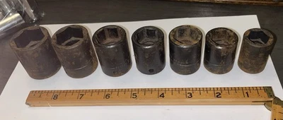 Craftsman 1/2" Dr. 6PT "GK"  Impact Sockets Group Of Seven - Image 1 of 4