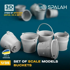 Buckets (5 pcs) Scale Model Kit for Diorama 1:35 Spalah SP15035 - Picture 1 of 1