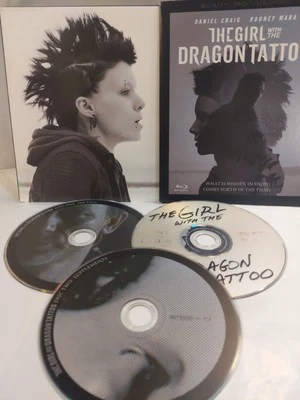The Girl With the Dragon Tattoo Blu-ray 3-Disc DVD Movie Drama Mystery Adventure - Image 1 of 3