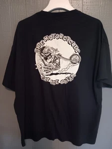 Ride To Food Biker Motorcycle Motorbike Mens T-Shirt 3XL Black (M) - Picture 1 of 4