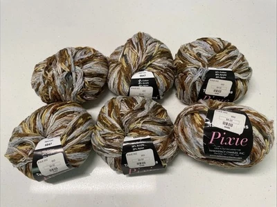 Tahki Yarns Pixie Set Of 6 Skein New - Color 002 - Same dye Lot - Image 1 of 4