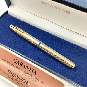 Sheaffer international gold plated fountain pen, 14k gold nib, boxed - Picture 1 of 15