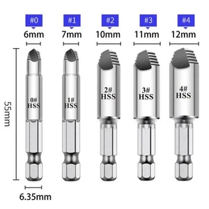 Extracteur de fil cassé Power Tools perceuse facilement endommagée argent têt - Imagen 1 de 18