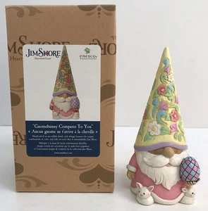 Jim Shore GNOMEBUNNY COMPARES TO YOU Easter Gnome Bunny Slippers 6012439 NEW - Picture 1 of 11