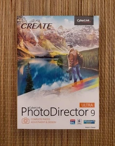 Cyberlink Photo Director 9 Ultra Complete Photo Editing Adjustment Design PC/Mac - Picture 1 of 6