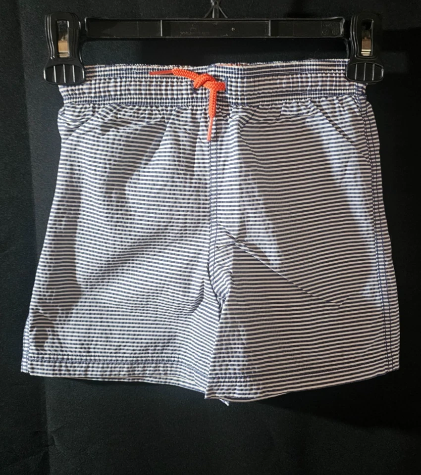 mini Boden Boy's Swim Short Blue Stripe Size 6-7y #21874 - Image 1 of 4