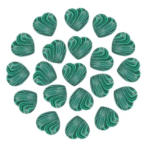 Piedra de cristal natural en forma de corazón de 0,6 pulgadas 20 piezas, verde pavo real - Imagen 1 de 6