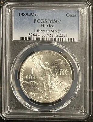 1985 Mexican Libertad MS67 1 Onza - Image 1 of 2