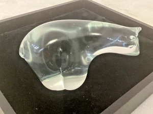 Vintage Kunst Glas Eisbär - Briefbeschwerer/Figur 2,5" x 4,5" schneller Versand - Bild 1 von 10