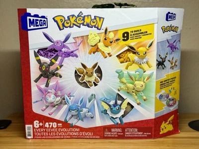 New MEGA Pokemon Eevee Evolution Building Set 470PC Articulated Pokemon Figures - Image 1 of 4
