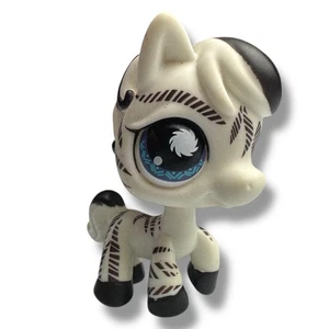 Littlest Pet Shop LPS #903 Zebra Horse Pony Blue Eyes Figure Toy Hasbro - Picture 1 of 3