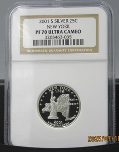 2001 S New York Silver NGC PF 70 UCAM - Picture 1 of 1