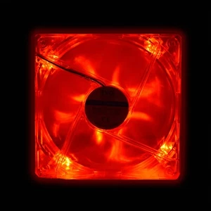 Evo Labs 120mm 12cm Red LED PC Case Fan 1000rpm 31.62 CFM 4-Pin Molex 4xScrews - Picture 1 of 2