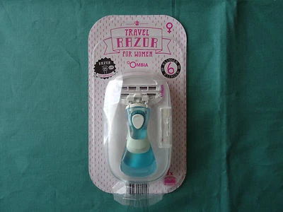 Ombia (Nass-) Rasierer für Frauen; Reiserasierer (6 Klingen Rasierer)