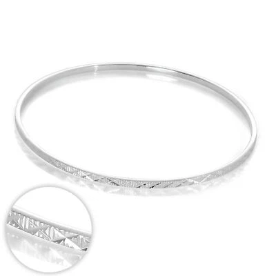 JEWELLERYBOX Bracelet Jonc en Argent 925/1000 6,6cm