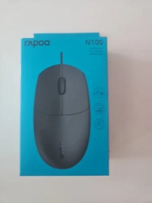 Rapoo N100 Wired Mouse - Black Computer Mouse - Image 1 of 3