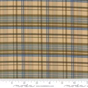 Lydias Lace Checks and Plaids Toast by Betsy Chutchian for Moda 1/2 Yard - Picture 1 of 1