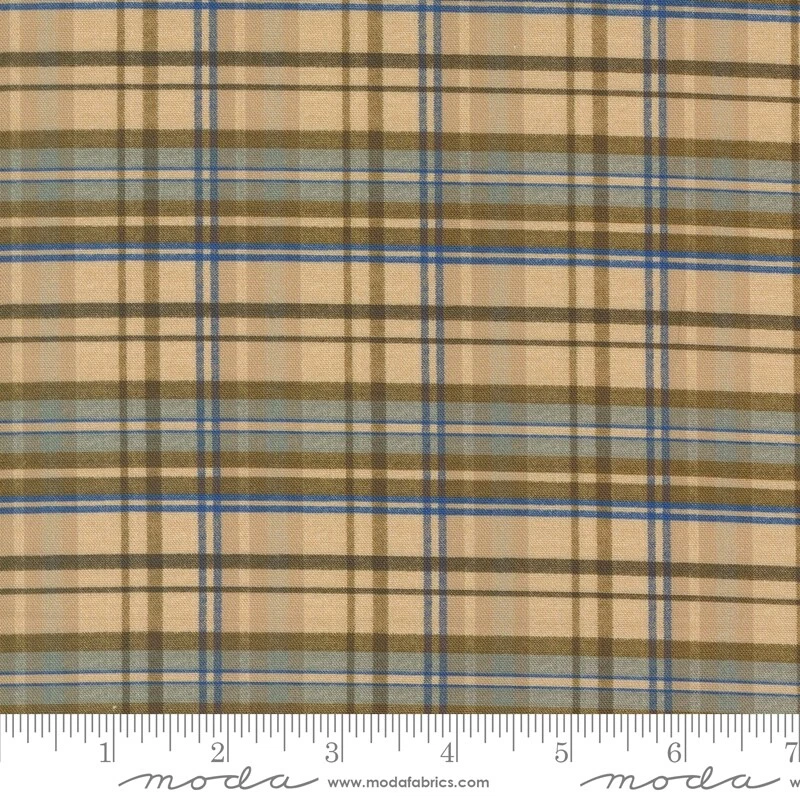 Lydias Lace Checks and Plaids Toast by Betsy Chutchian for Moda 1/2 Yard - Image 1 of 1