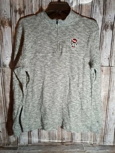 Leichter Herrenpullover COLOSSEUM Sportswear NC STATE grau 1/4-Reißverschluss (Größe M) (D2) - Bild 1 von 4