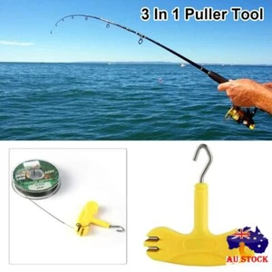 1Pcs 3 In 1 Fishing Knot Puller Multifunctional Hook Puller Remove Coated - Picture 1 of 12