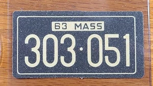 1963 General Mills Wheaties MASSACHUSETTS License Plate Sticker (20076) - Picture 1 of 1