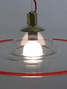RARA LEUCOS DESIGN PAMIO & TOSO LAMPADA ANNI ‘70s VETRO MURANO XXL VINTAGE ITALY - Imagen 1 de 9