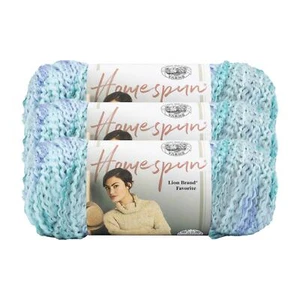 (3 Pack) Lion Brand Yarn 790-329 Homespun Yarn, Waterfall - Picture 1 of 6