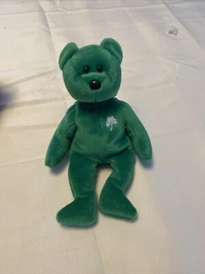 Beanie Baby Erin Plush Bear 1997 Collectible Vintage Rare Retired Ty Toy - Picture 1 of 7