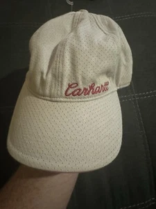 Carhartt Beige Red Logo Adjustable Hat Cap - Picture 1 of 4