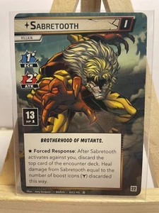 MARVEL CHAMPIONS Mutant Genesis Promo Card - Alternative Art Villain Sabretooth - Picture 1 of 2