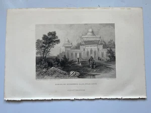 Ansicht des Heiligtums von Muhummed Kahn neer Deeg Indien Antik Stich 1856 - Bild 1 von 4