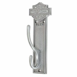 HARLEY DAVIDSON HOOK ANTIQUE PEWTER FINISH BAR & SHIELD LOGO COAT HOOK - Picture 1 of 1
