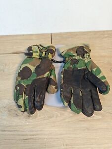 Cabela’s Gore-Tex Mittens Gloves Medium Leather Palm Split Trigger 3 Finger Camo