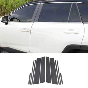 For Toyota RAV4 19-2024 Carbon Fibre Window Center BC Pillar Protect Cover Trim - Picture 1 of 7