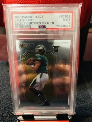 2020 Select JALEN HURTS Certified Rookies Philadelphia Eagles PSA 9 - Image 1 of 2