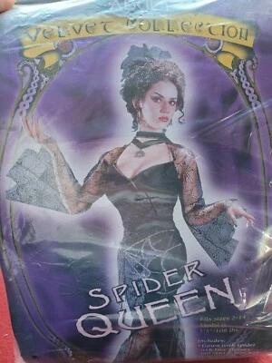 Women's Halloween Costume Sexy Spider Queen Size Small/Medium  - Image 1 of 4