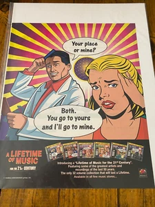 Vintage 1999 Madacy Entertainment Lifetime Of Music Your Place Or Mine Anzeige - Bild 1 von 1