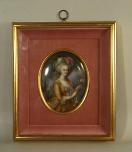 Very Fine Late 19th Century Germany Porcelain Oval Plaque of Marie Antoinette - Picture 1 of 21