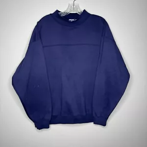 Pro Spirit Mock Neck Vintage Navy Blue Sweatshirt Herren Größe L — FLECKIG - Bild 1 von 12