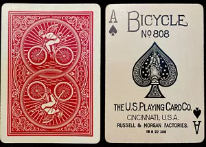 c1905 Fahrrad antike Spielkarten 52/52 USPCC R&M Tatsache selten Amor Poker Deck - Bild 1 von 12