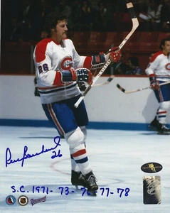Signed 8x10 PIERRE BOUCHARD Montreal Canadiens Autographed Photo - COA - Picture 1 of 1