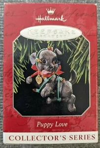 HALLMARK KEEPSAKE ORNAMENT ~ PUPPY LOVE ~ BLACK LAB ~ 8th IN SERIES 1998 - Picture 1 of 2
