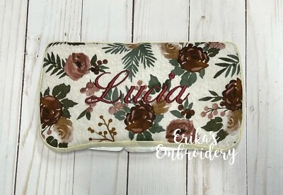 Персонализированный дорожный чехол для протирки подарки для душа ребенка детская богема винтажные цветы - Изображение 1 из 2