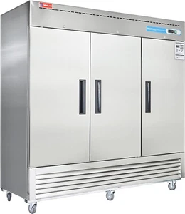 Commercial Reach In Freezer, WESTLAKE 82 Inch Commercial Freezer 3 Door 72 Cu.ft - Picture 1 of 9