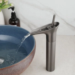Pistola de metal cascada recipiente fregadero lavabo de un solo orificio grifo mezclador grifo - Imagen 1 de 10
