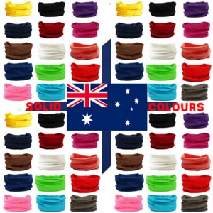 Solid Colour Face Shield Mask Fishing Headwear Neck Tube Scarf Balaclava Bandana - Picture 1 of 25