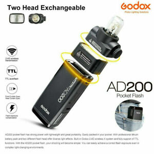 Godox AD200 Wireless Speedlite Flash Pocket Flash Light TTL 2.4G 1/8000 HSS 200W