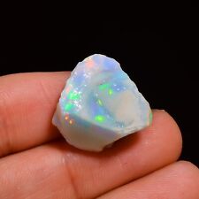 Natural White Ethiopian Opal Fancy Rough Loose Gemstone 9.8 Ct 17X16X7 mm A-5590